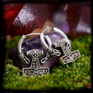 Strieborné náušnice MJOLLNIR 1 kruh