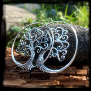 Strieborné náušnice STROM ŽIVOTA V KRUHU