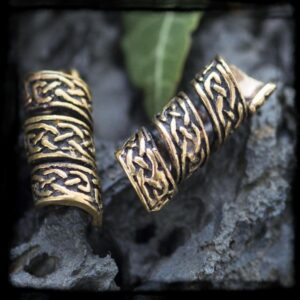 Bronzová korálka PLETENEC