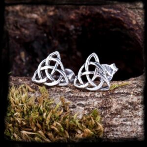 Strieborné náušnice TRIQUETRA, napichovacie